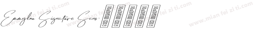 Emmylou Signature Sans字体转换